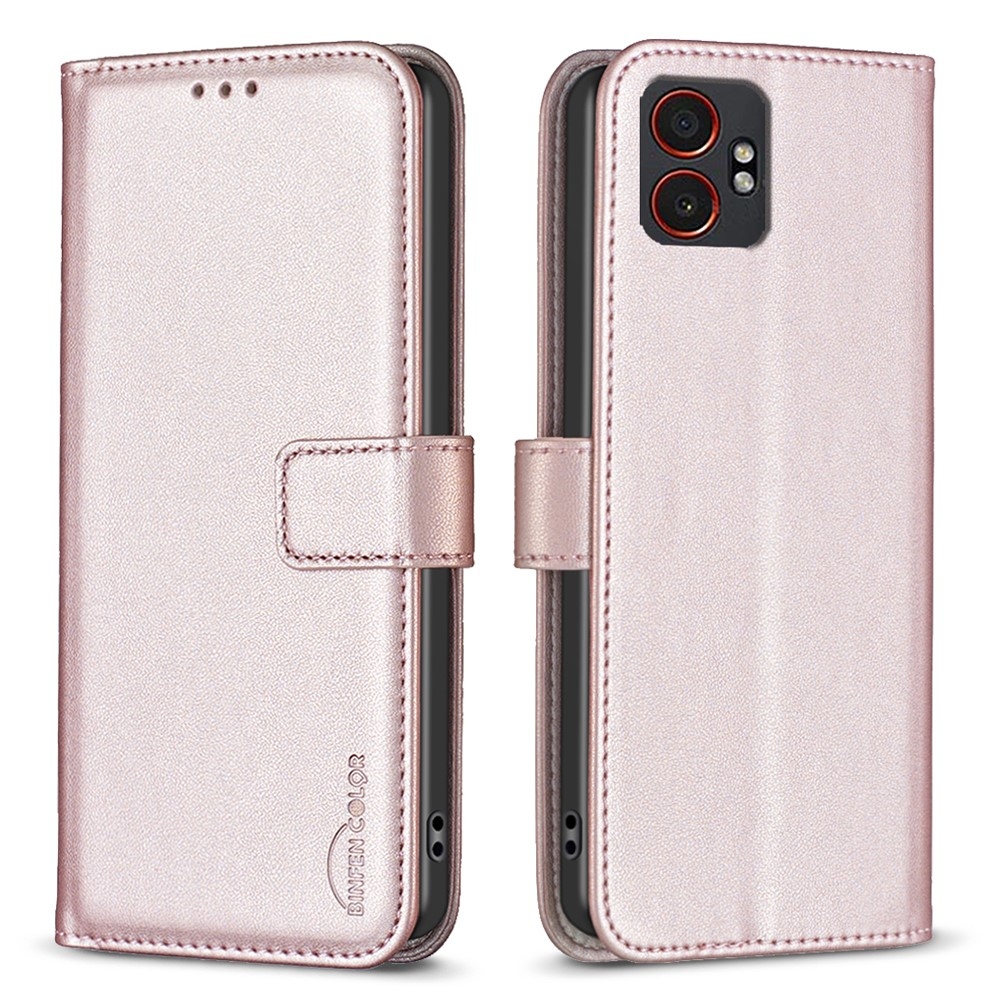 BNF knížkové pouzdro na Samsung Galaxy Xcover 7 Pro - růžovozlaté
