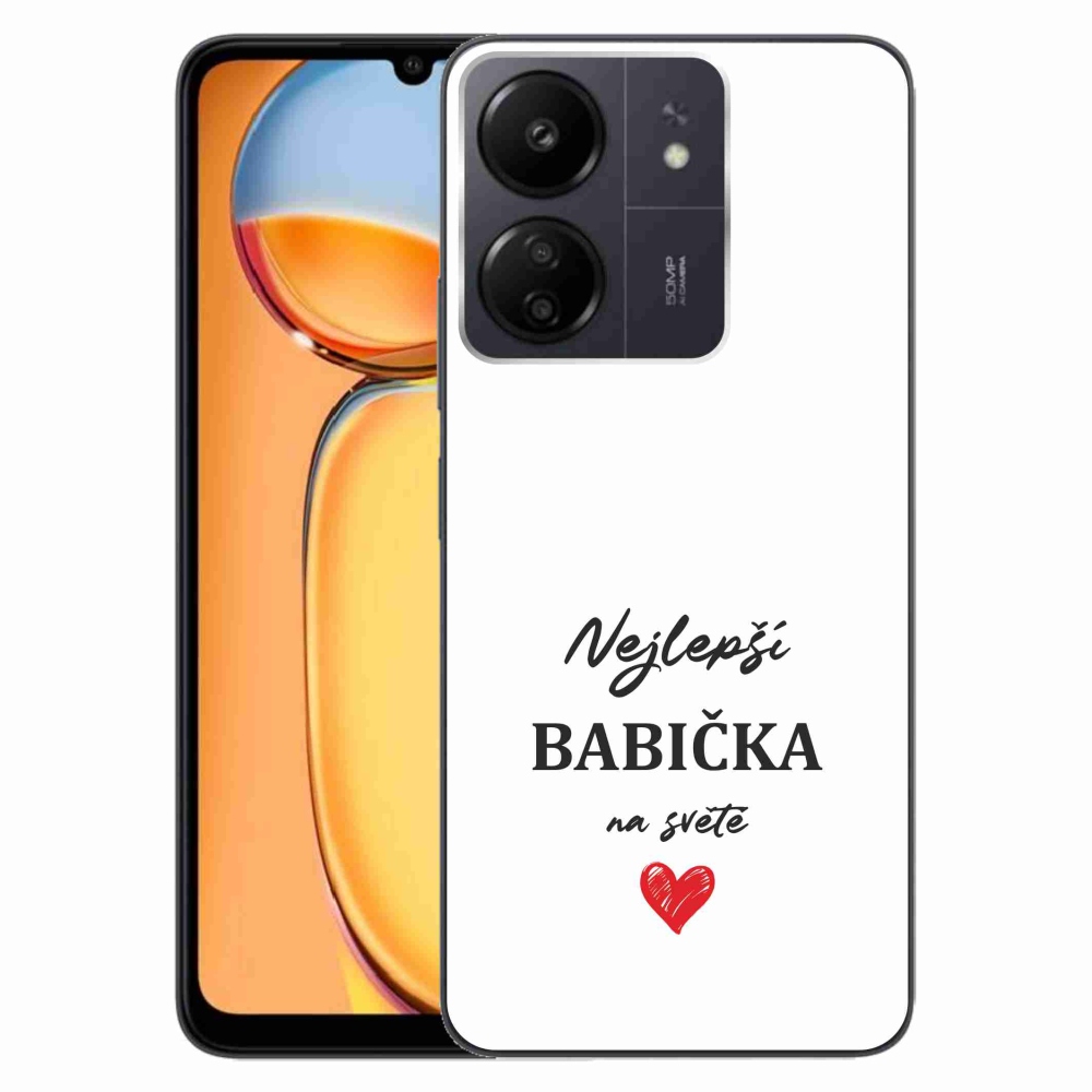 Gelový kryt mmCase na Xiaomi Poco C65/Redmi 13C - nejlepší babička 1 bílé pozadí