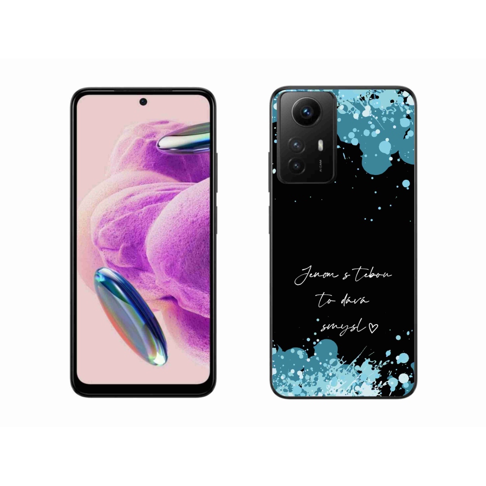 Gelový kryt mmCase na Xiaomi Redmi Note 12S - zamilovaný text černé pozadí