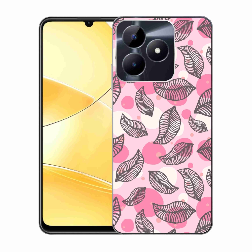 Gelový kryt mmCase na Realme C51/C53 - kreslené padající listy