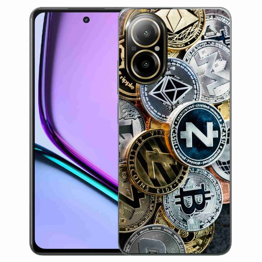 Gelový kryt mmCase na Realme C67 - kryptoměny