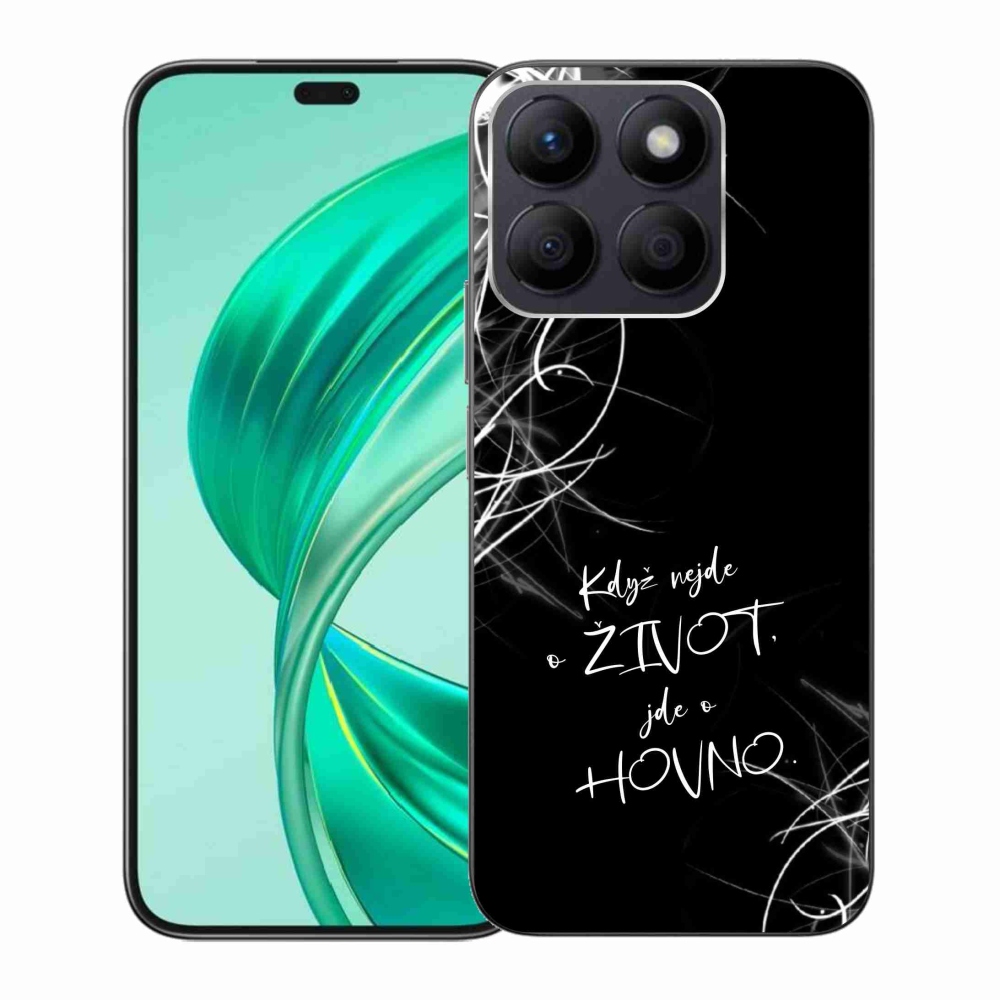 Gelový kryt mmCase na Honor X8b - vtipný text 16 černé pozadí