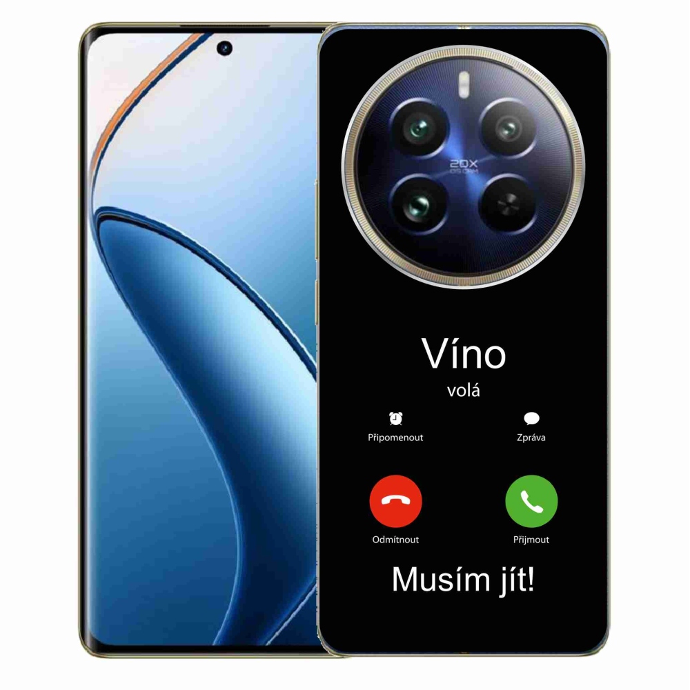Gelový kryt mmCase na Realme 12 Pro 5G/12 Pro+ 5G - víno volá černé pozadí