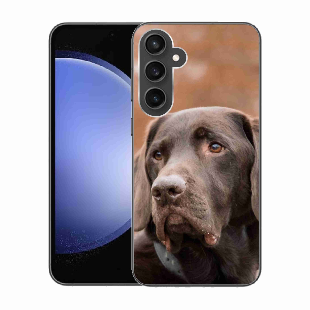 Gelový obal mmCase na Samsung Galaxy S23 FE - hnědý labrador