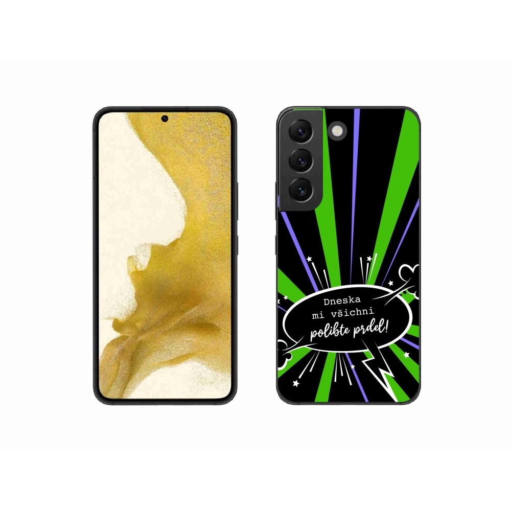 Gelový kryt mmCase na Samsung Galaxy S22 5G - vtipný text 15 černé pozadí