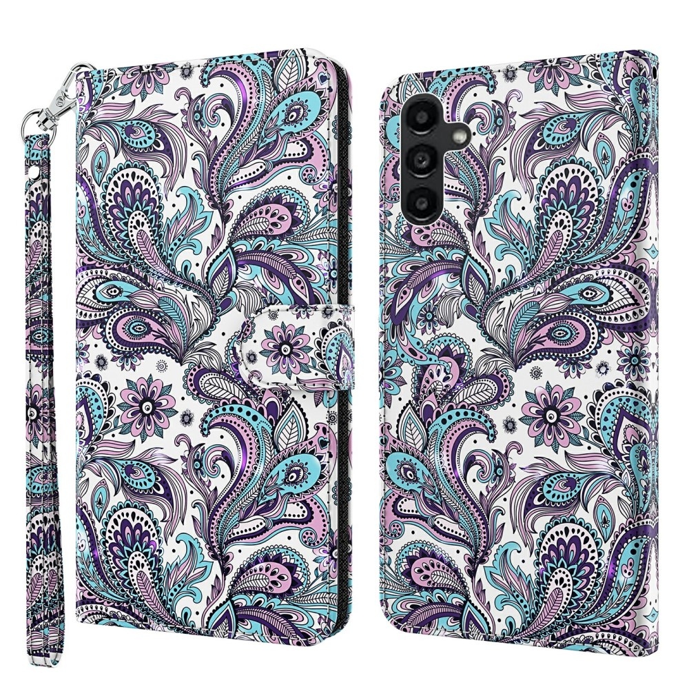 Print knížkové pouzdro na Samsung Galaxy A15 4G/5G - kašmírový vzor