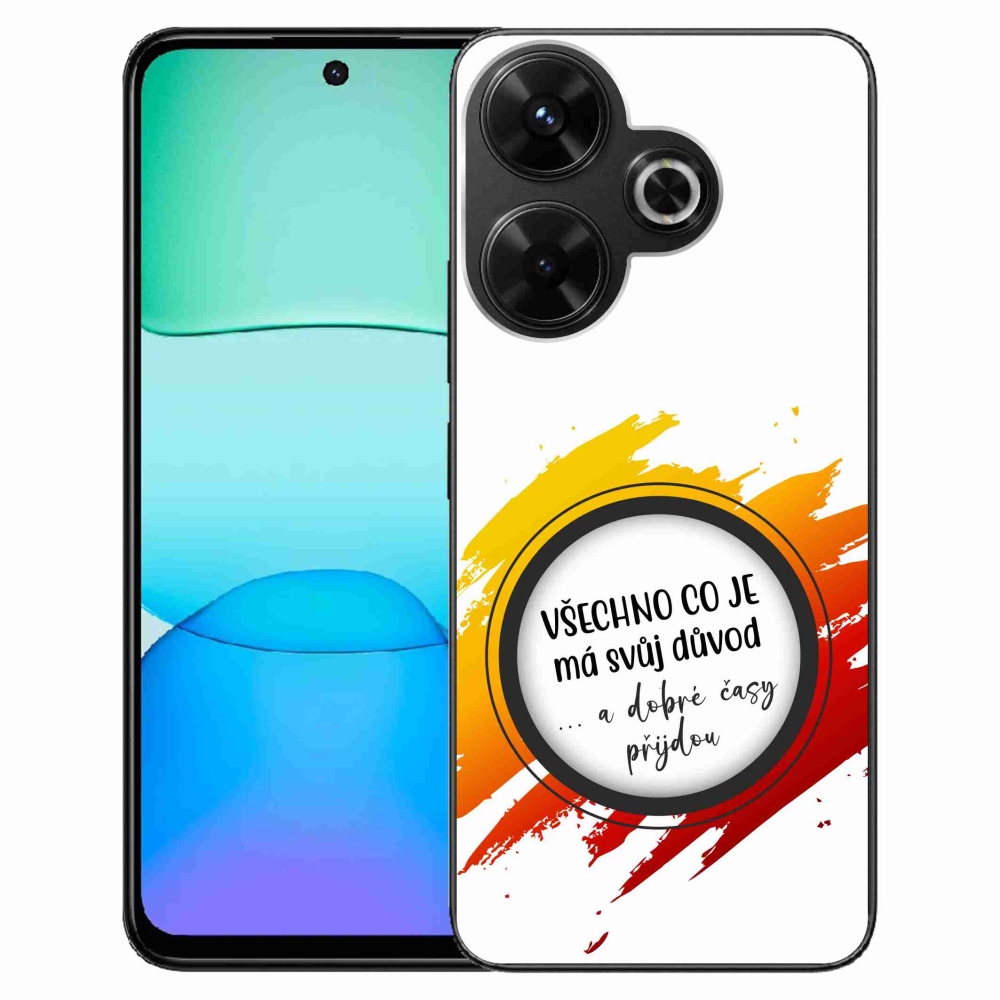 Gelový kryt mmCase na Xiaomi Redmi 13 4G/Poco M6 4G  - citát 3 bílé pozadí