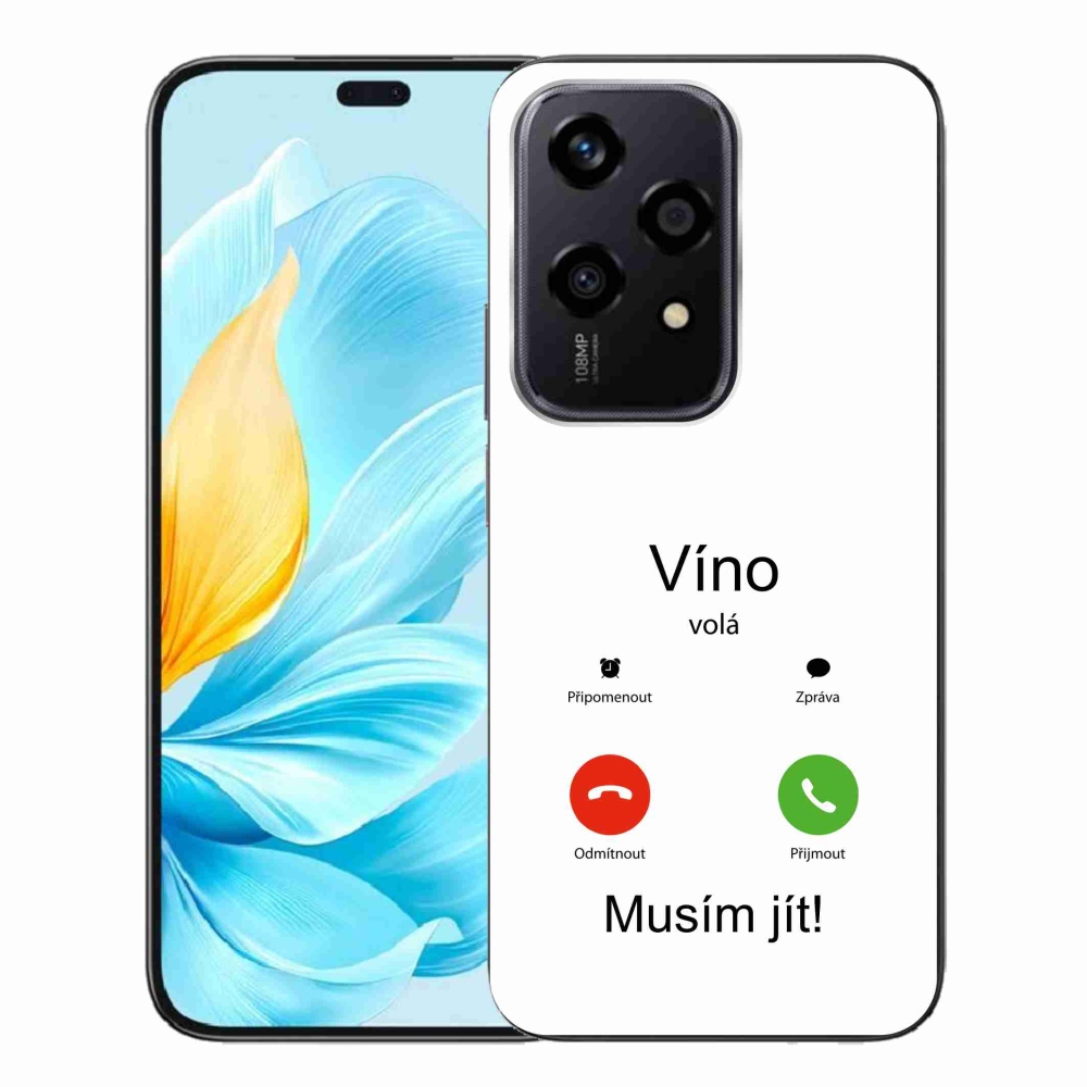Gelový kryt mmCase na Honor 200 Lite 5G - víno volá bílé pozadí