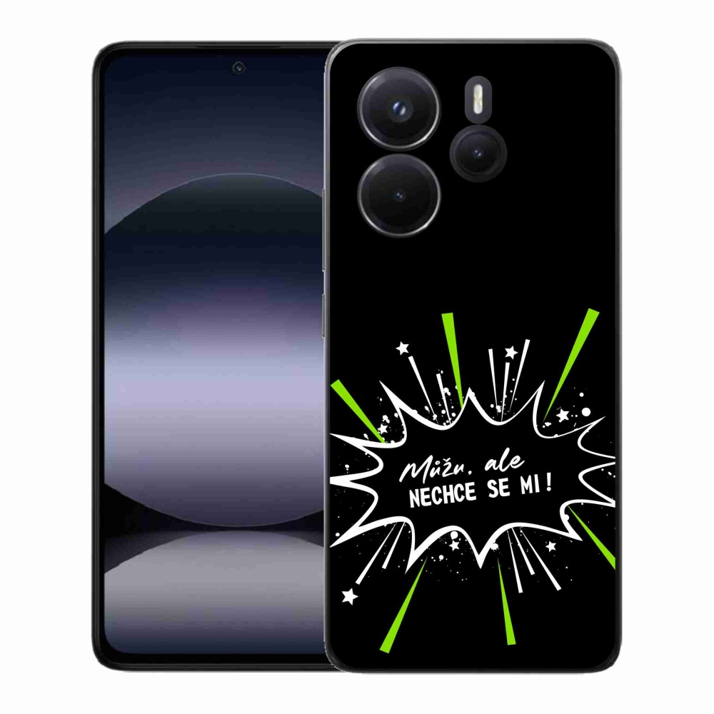 Gelový kryt mmCase na Xiaomi Redmi Note 14 - vtipný text 11 černé pozadí
