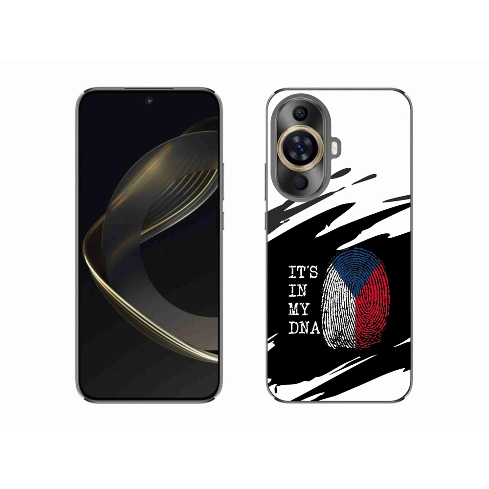 Gelový kryt mmCase na Huawei Nova 11 - vlajka otisk prstu černobílé pozadí