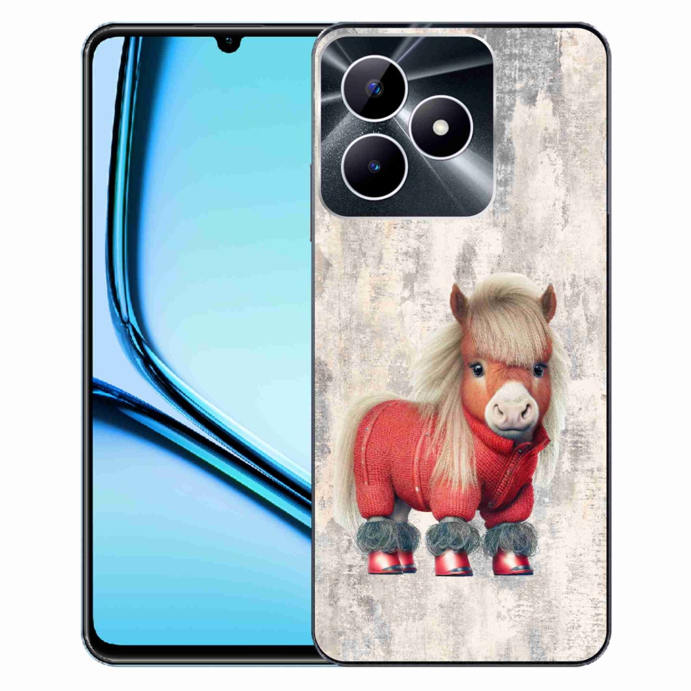 Gelový kryt mmCase na Realme Note 50 - poník ve svetru