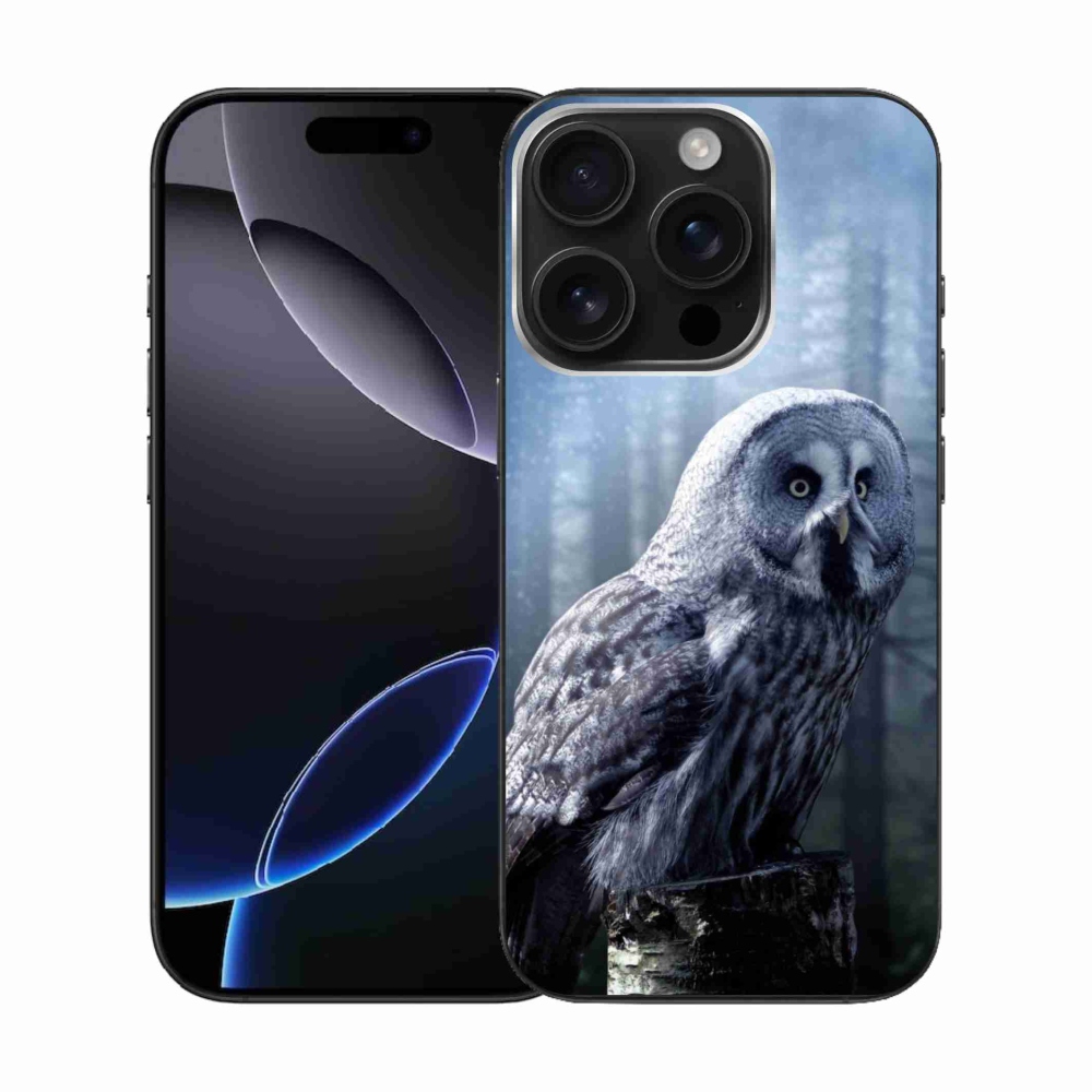 Gelový kryt mmCase na iPhone 16 Pro - sova