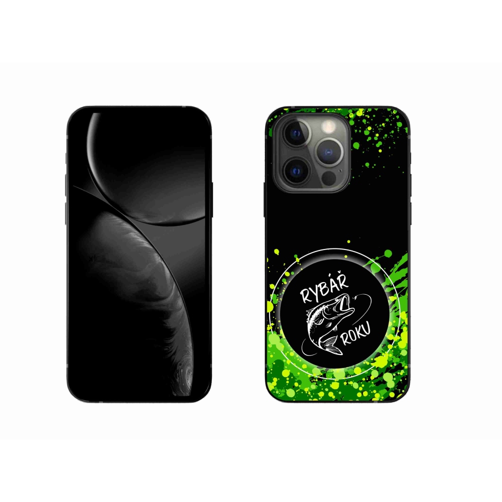 Gelový kryt mmCase na iPhone 13 Pro 6.1 - rybář roku černé pozadí