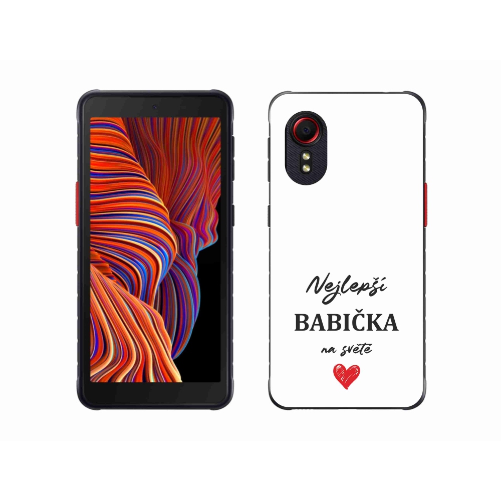 Gelový kryt mmCase na Samsung Galaxy Xcover 5 - nejlepší babička 1 bílé pozadí