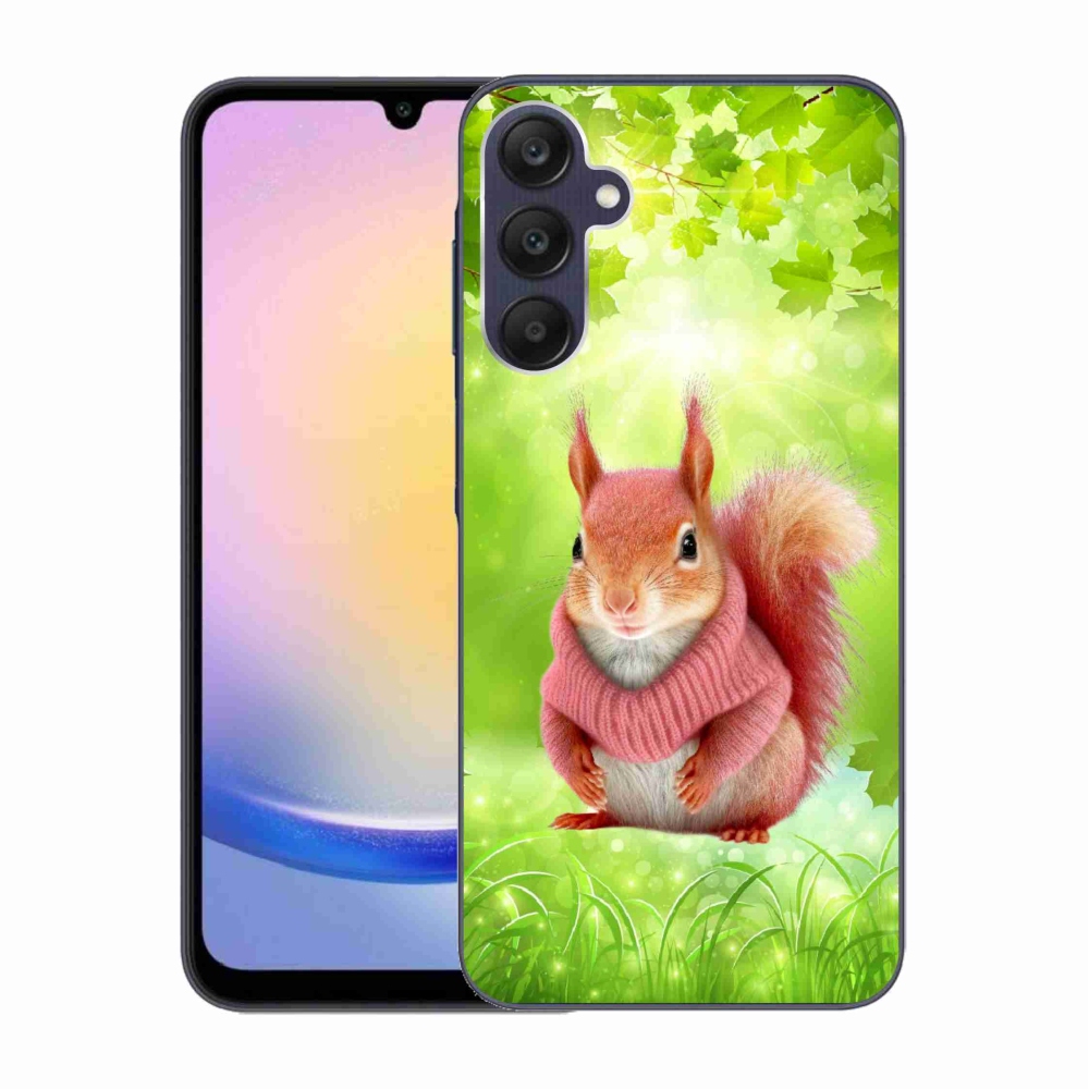 Gelový kryt mmCase na Samsung Galaxy A25 5G - veverka ve svetru
