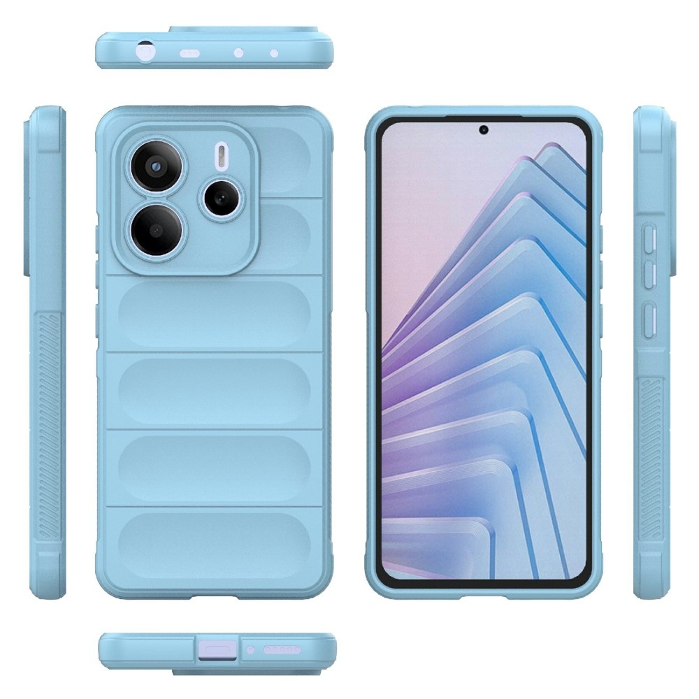 Rugg odolný gelový obal na Xiaomi Redmi Note 14 5G - světlemodrý