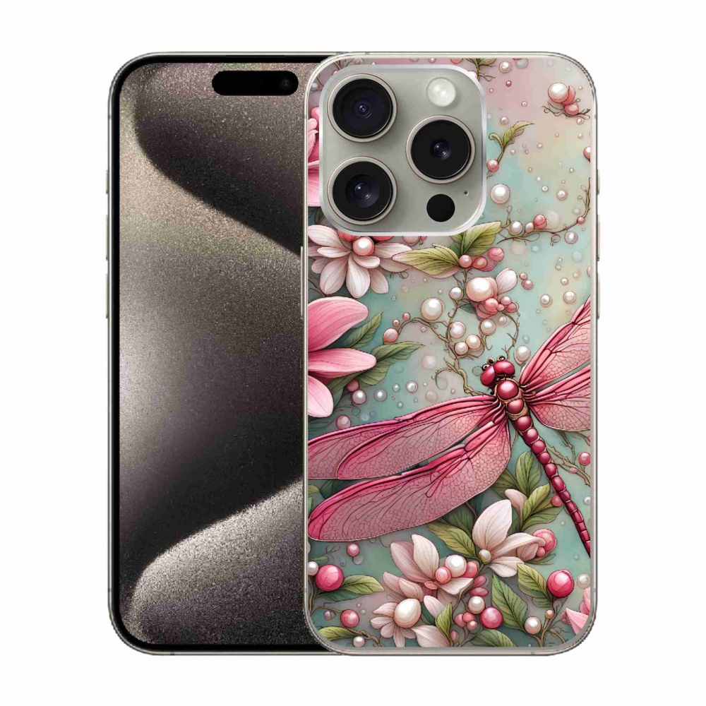 Gelový kryt mmCase na iPhone 15 Pro - vážka