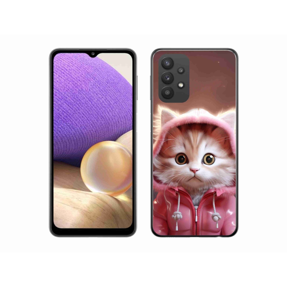 Gelový kryt mmCase na Samsung Galaxy A32 5G - roztomilé kotě 3