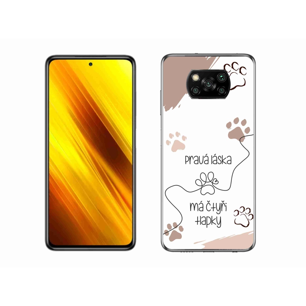 Gelový kryt mmCase na Xiaomi Poco X3 Pro - psí motiv 1 bílé pozadí
