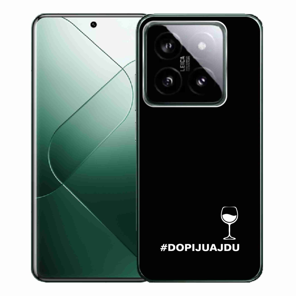 Gelový kryt mmCase na Xiaomi 14 Pro - vinný motiv černé pozadí