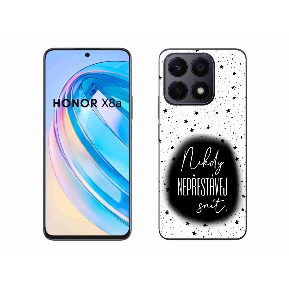 Gelový kryt mmCase na Honor X8a - citát 1 černobílé pozadí
