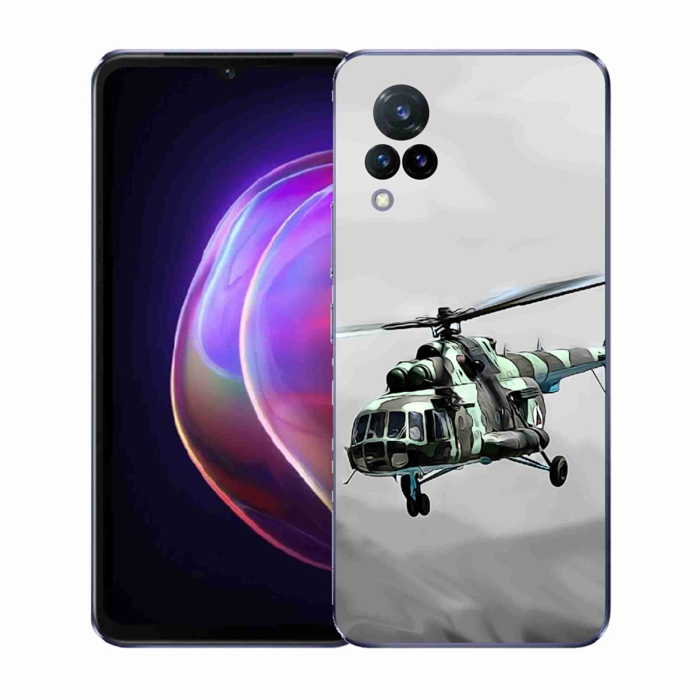 Gelový kryt mmCase na Vivo V21 4G/5G - vojenský vrtulník