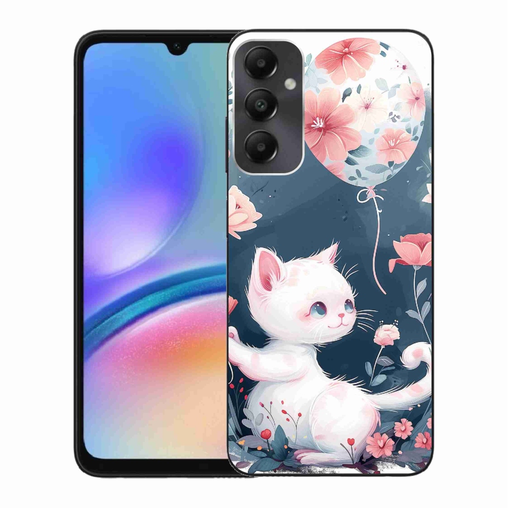 Gelový kryt mmCase na Samsung Galaxy A05s - kotě s balónkem