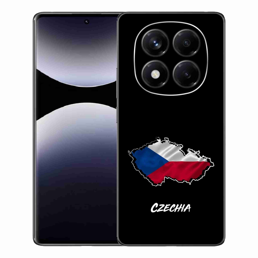 Gelový kryt mmCase na Xiaomi Redmi Note 14 Pro - Czechia černé pozadí