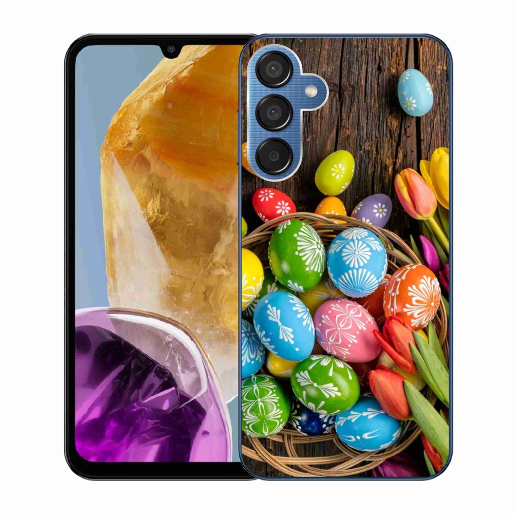 Gelový kryt mmCase na Samsung Galaxy M15 5G - velikonoční vajíčka