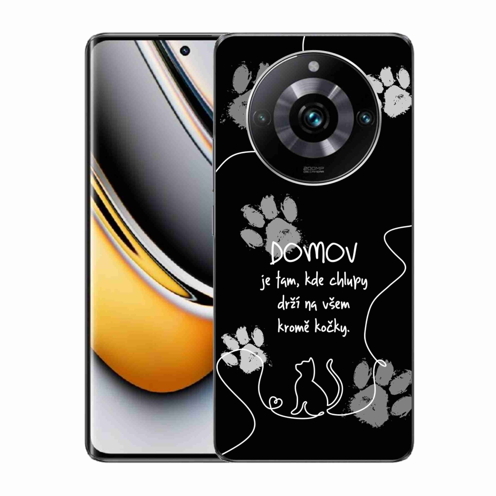 Gelový kryt mmCase na Realme 11 Pro/11 Pro+ - kočičí motiv černé pozadí