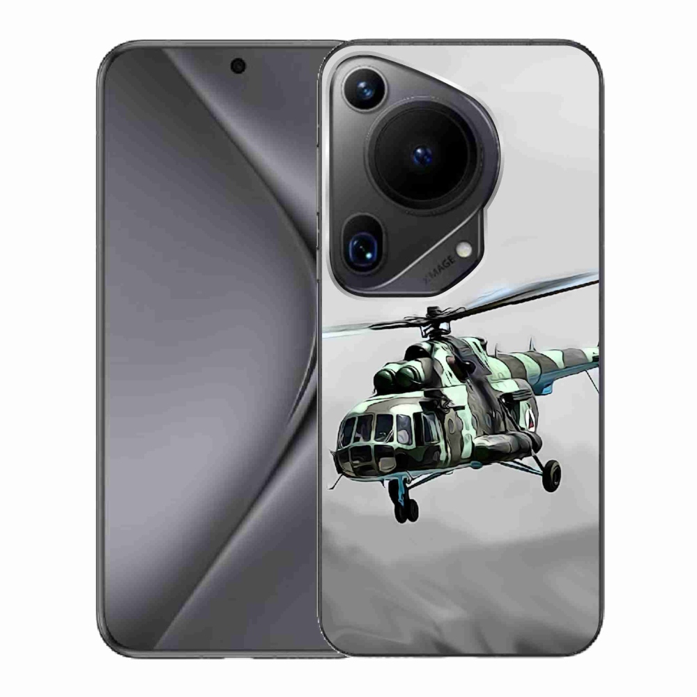 Gelový kryt mmCase na Huawei Pura 70 Ultra - vojenský vrtulník
