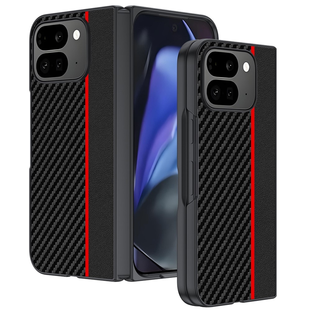 Carbone plastový kryt na mobil Google Pixel 10 Pro Fold - červený