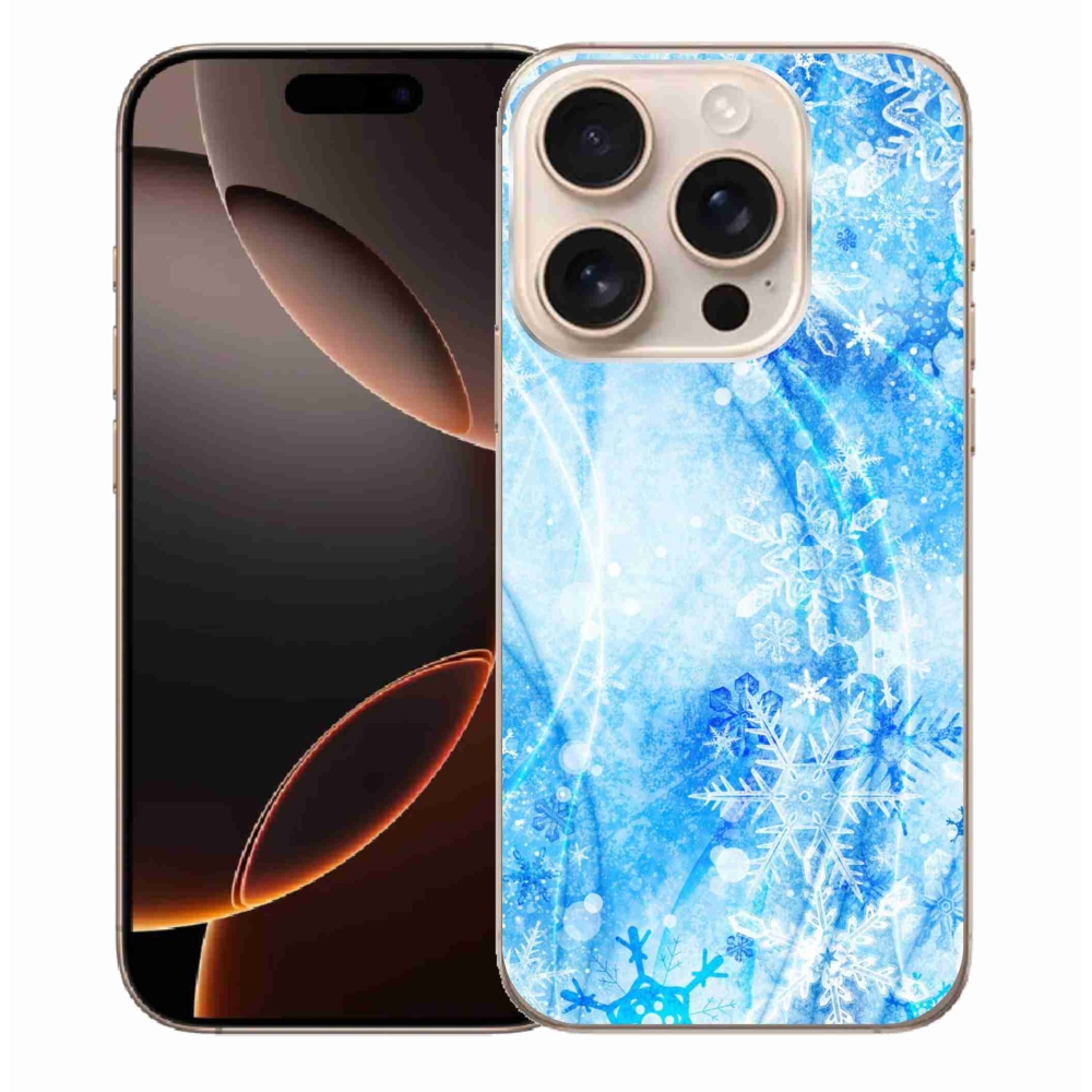 Gelový kryt mmCase na iPhone 16 Pro Max - sněhové vločky