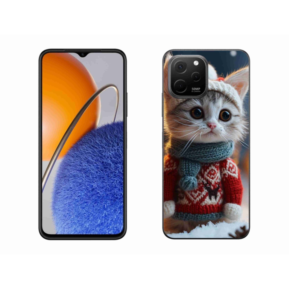 Gelový kryt mmCase na Huawei Nova Y61 - kotě ve svetru