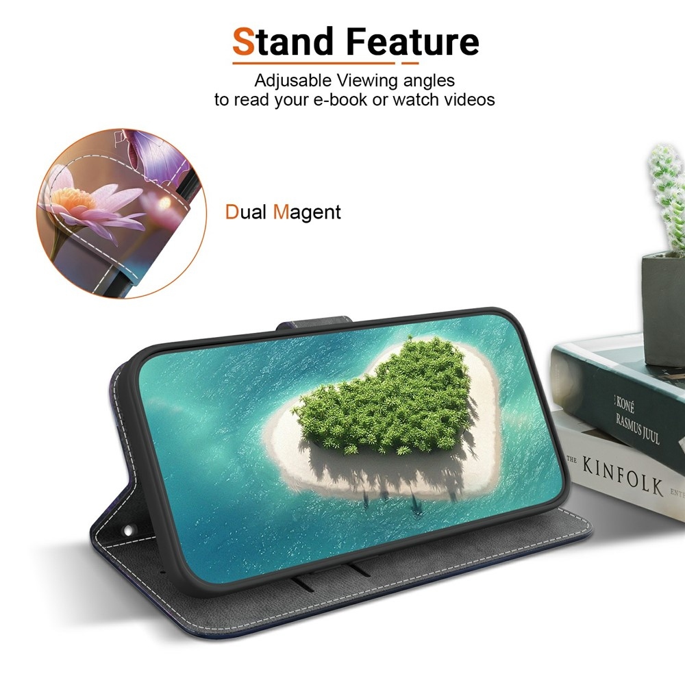 Versatile knížkové pouzdro na Xiaomi 15T - motýli a kopretiny