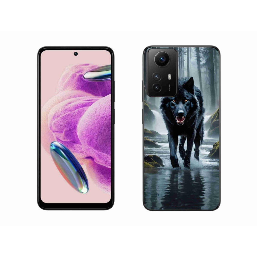 Gelový kryt mmCase na Xiaomi Redmi Note 12S - černý vlk