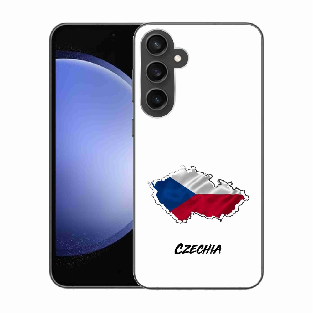 Gelový kryt mmCase na Samsung Galaxy S23 FE - Czechia bílé pozadí