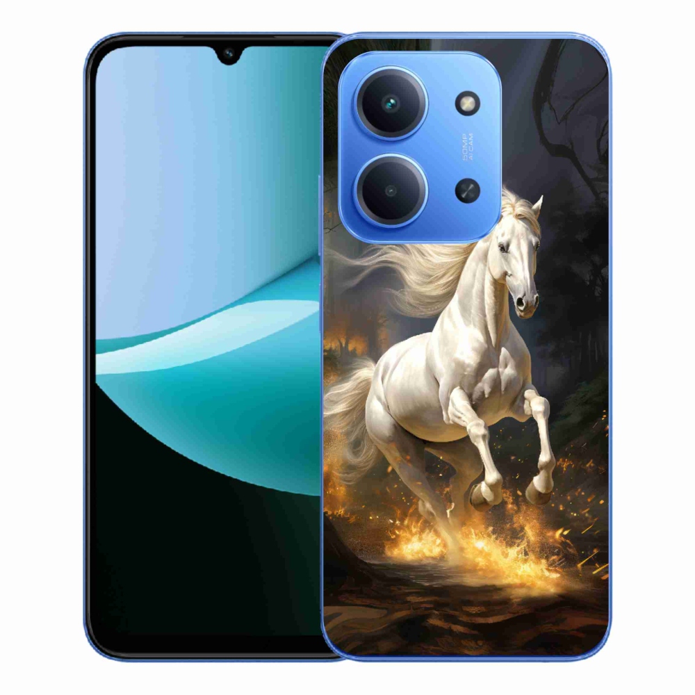 Gelový kryt mmCase na Xiaomi Redmi 15C 4G/5G (173mm) - bílý kůň 2