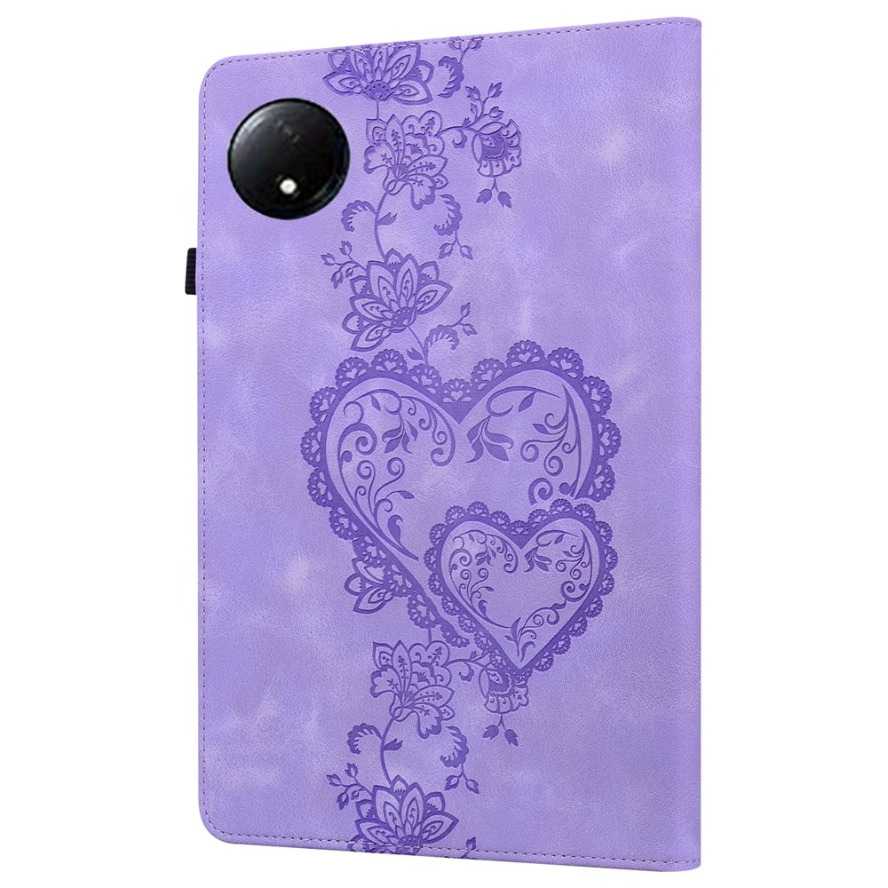 Heart zavírací pouzdro na tablet Xiaomi Redmi Pad SE 8.7 - fialové