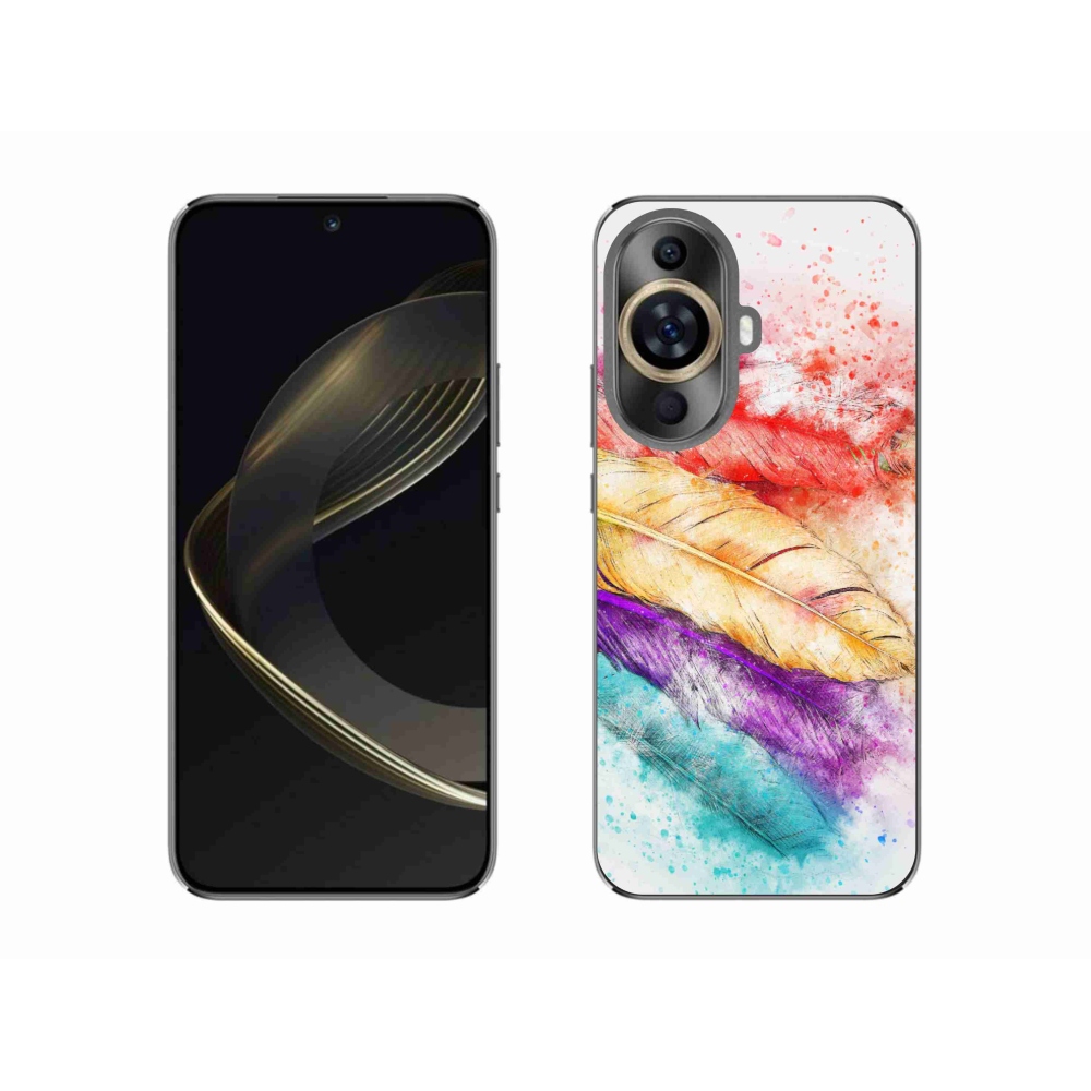 Gelový kryt mmCase na Huawei Nova 11 - barevné peří