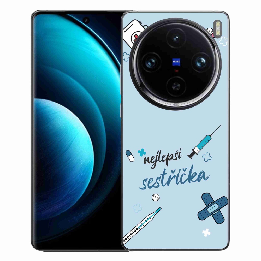 Gelový kryt mmCase na Vivo X100 Pro 5G - nejlepší sestřička modré pozadí