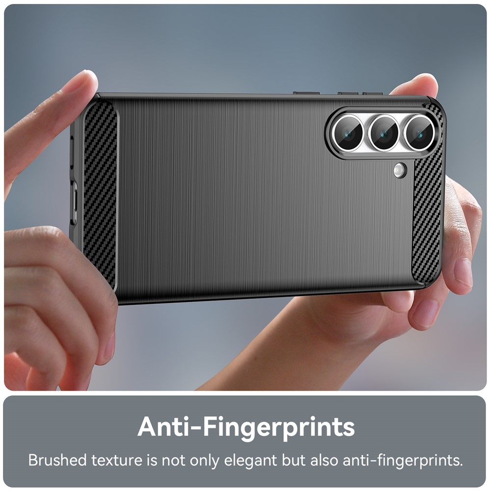 Carbon odolný gelový obal na Samsung Galaxy S25 FE - černý