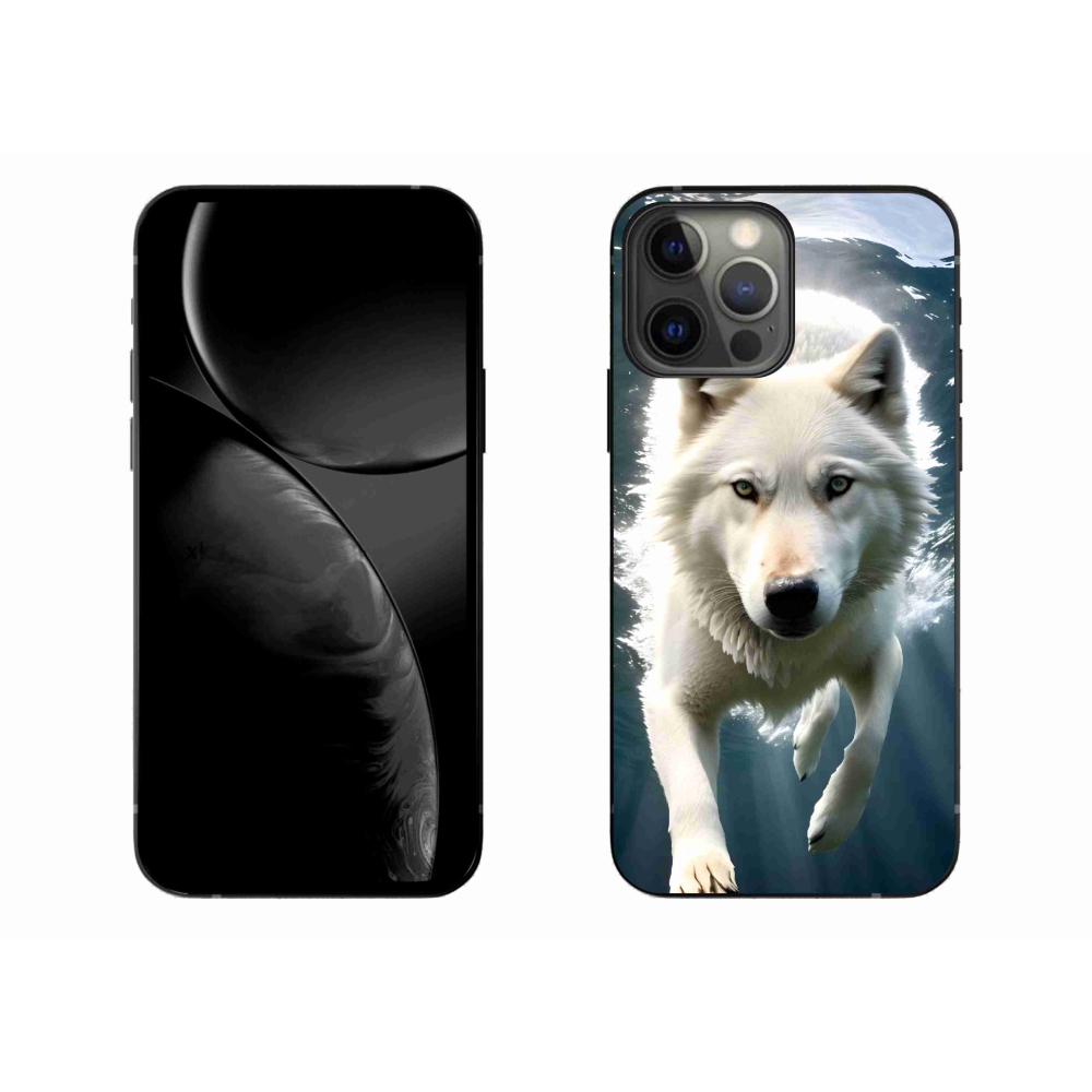 Gelový kryt mmCase na iPhone 13 Pro Max - bílý vlk