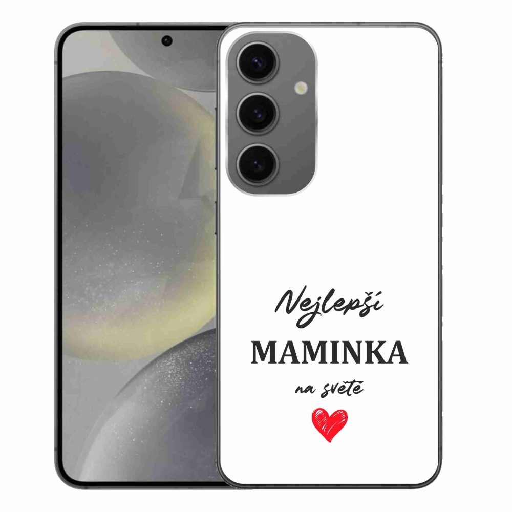 Gelový kryt mmCase na Samsung Galaxy S24+ - nejlepší maminka 1 bílé pozadí