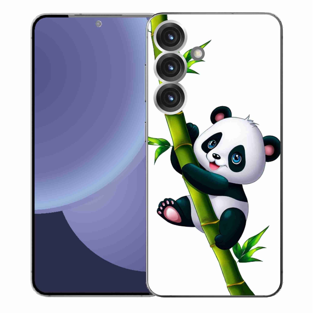 Gelový kryt mmCase na Samsung Galaxy S25+ - panda na bambusu