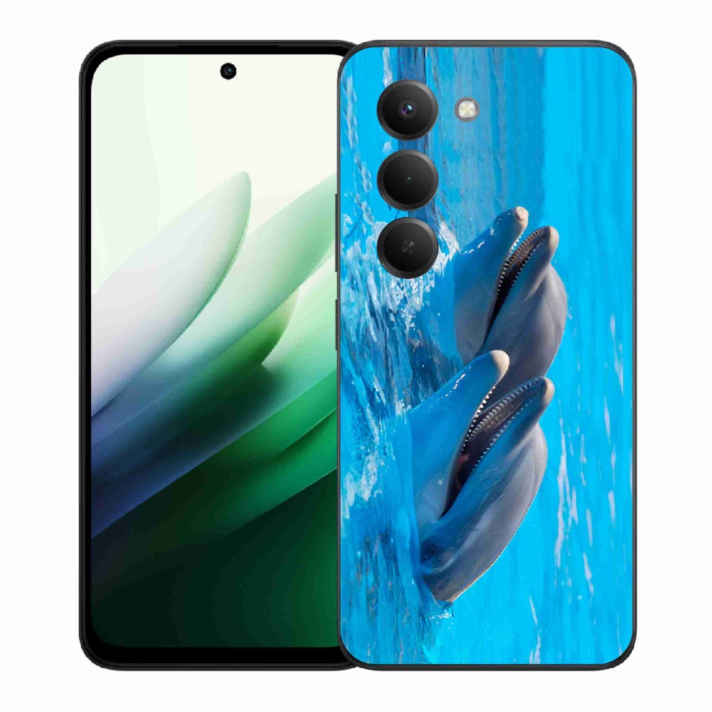 Gelový kryt mmCase na Xiaomi Redmi 15 5G (169mm) - delfíni