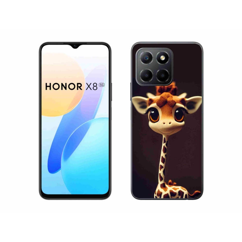 Gelový kryt mmCase na Honor X8 5G - malá žirafa