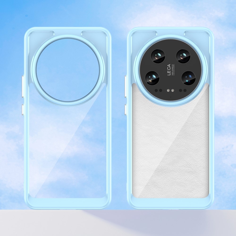 Gelový obal s pevnými zády na Xiaomi 14 Ultra - modrý