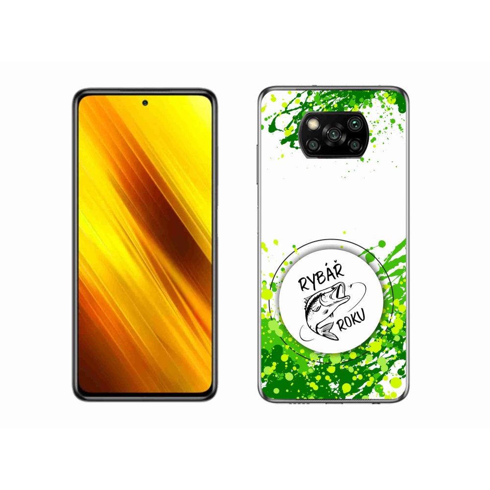 Gelový kryt mmCase na Xiaomi Poco X3 Pro - rybář roku bílé pozadí
