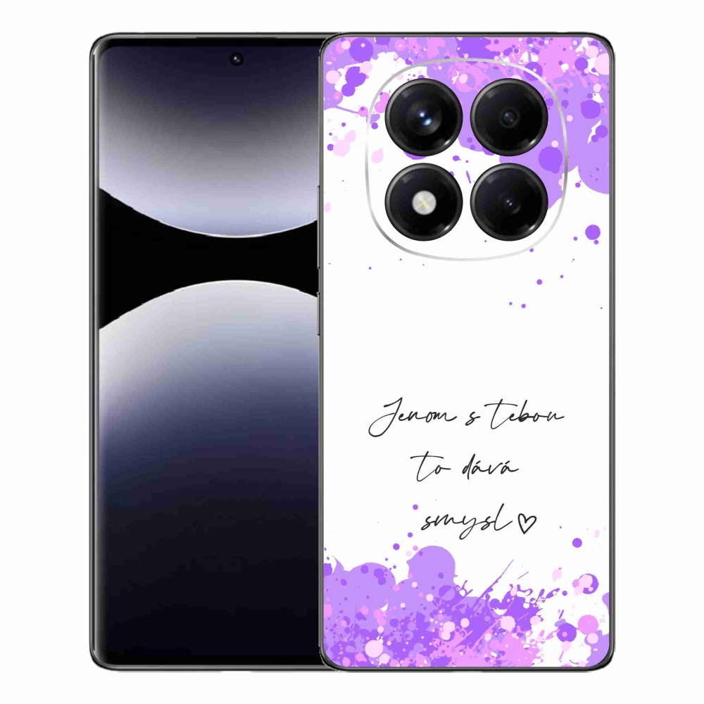 Gelový kryt mmCase na Xiaomi Redmi Note 14 Pro - zamilovaný text bílé pozadí